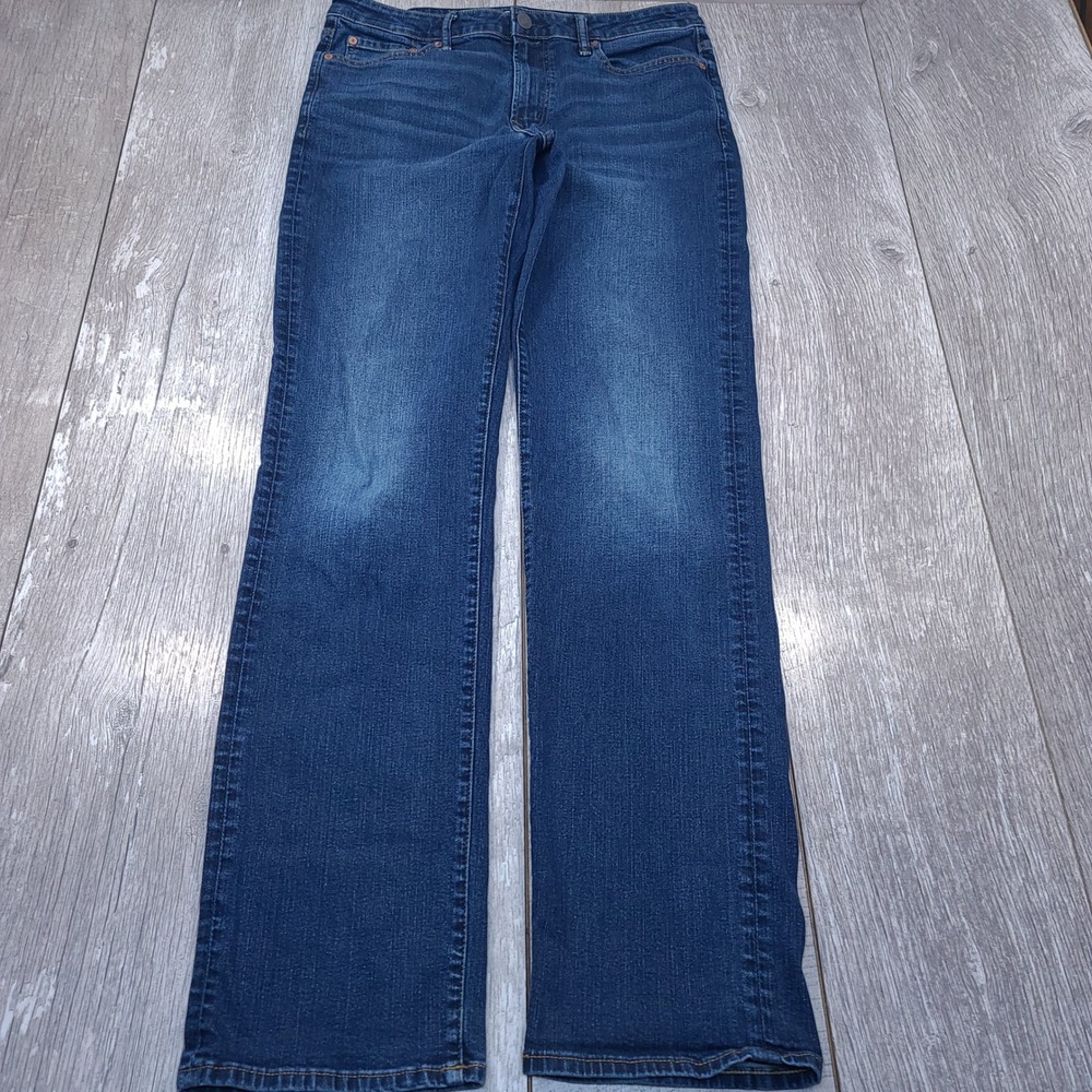 American Eagle Jeans Mens 32x36 Blue Relaxed Straight Airflex+ Dark Wash Denim
